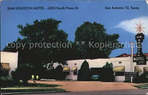 San Antonio Texas South Presa Sam Houston Hotel Kat. San Antonio
