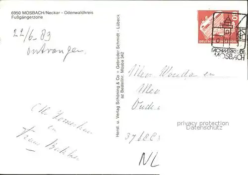 Mosbach Baden Fussgaengerzone Kat. Mosbach
