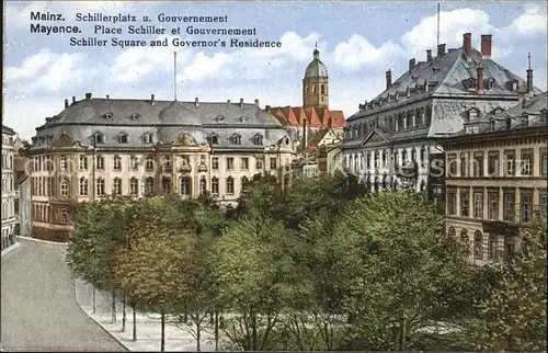 Mainz Rhein Schillerplatz und Gouvernement