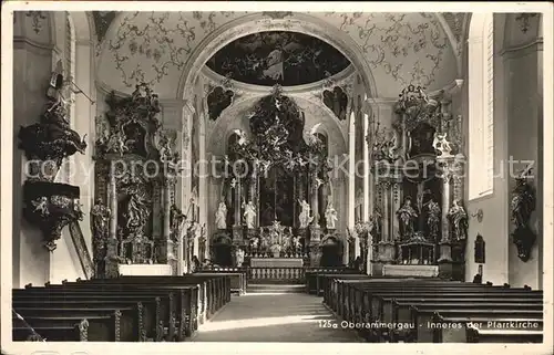 Oberammergau Pfarrkirche innen Kat. Oberammergau