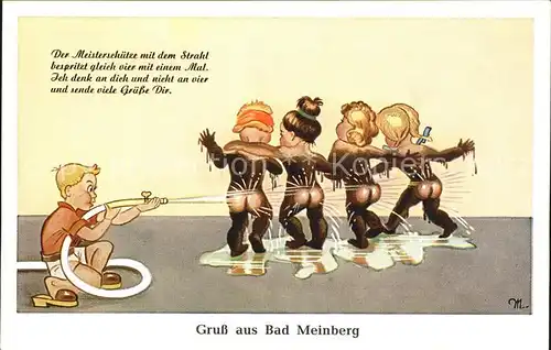 Bad Meinberg Der Meisterschuetze Komik Kuenstlerkarte Kat. Horn Bad Meinberg