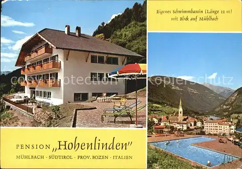 Muehlbach Suedtirol Pension Hohenlinden Kat. Muehlbach