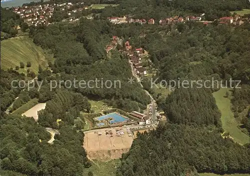 Lindenfels Odenwald Fliegeraufnahme mit Freibad Kat. Lindenfels