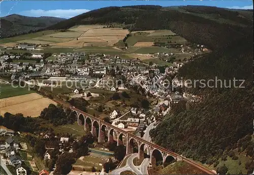 Willingen Sauerland Fliegeraufnahme mit Viadukt Kat. Willingen (Upland)