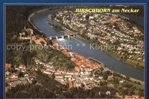 Hirschhorn Neckar Fliegeraufnahme Neckarpartie Kat. Hirschhorn (Neckar)