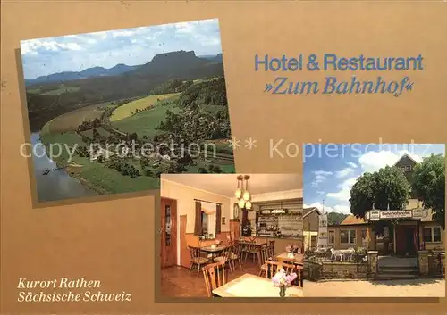 Rathen Saechsische Schweiz Hotel Restaurant Zum Bahnhof Kat. Rathen Sachsen