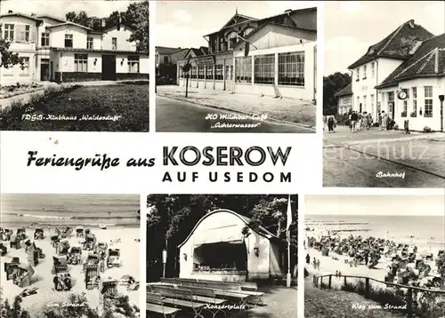 Koserow Ostseebad Usedom Klubhaus Waldeslust Strand Konzertplatz  Kat. Koserow