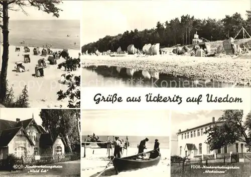 ueckeritz Usedom Strand Kindererholungseheime  Kat. ueckeritz Usedom