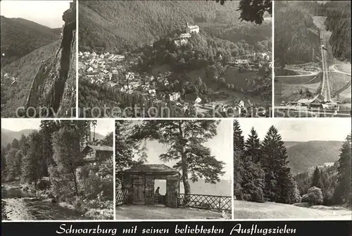 Schwarzburg Thueringer Wald Bergbahn Blankenburg Trippstein Schweizerhaus im Schwarzatal  Kat. Schwarzburg