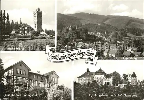 Elgersburg Hohe Warte Schloss Eisenbahn Erholungsheim Kat. Elgersburg