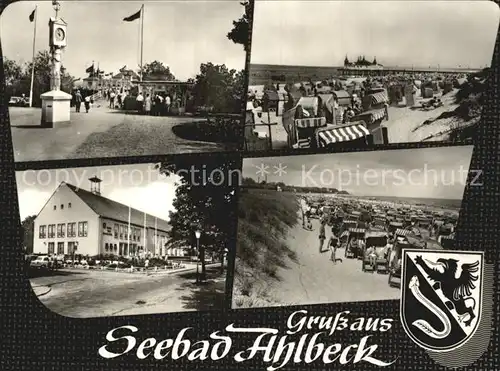 Ahlbeck Ostseebad Strand Seebruecke Kat. Heringsdorf Insel Usedom