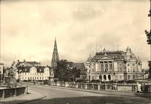 Schwerin Mecklenburg Schlossbruecke Dom Staatstheater Kat. Schwerin