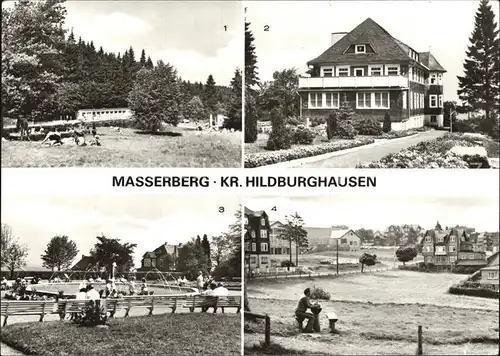 Masserberg Kurpark Augenheilstaette Waldschwimmbad Kat. Masserberg