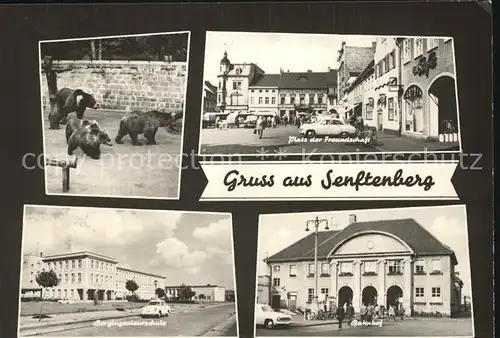 Senftenberg Niederlausitz Platz der Freundschaft Bahnhof Braunbaeren Kat. Senftenberg