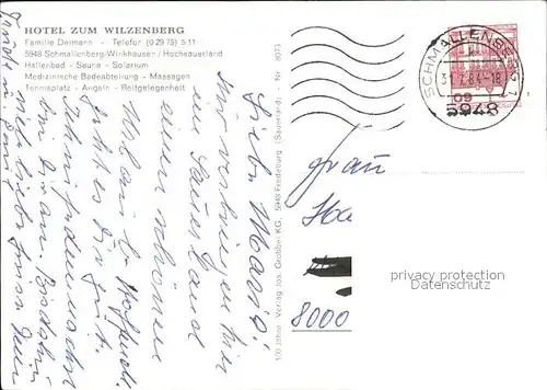 Winkhausen Hotel Zum Wilzenberg Kat. Schmallenberg