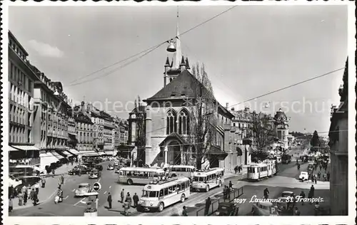 Lausanne VD Eglise St Francois Traffic Kat. Lausanne