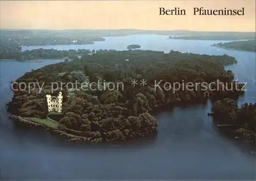 Berlin Pfaueninsel Schloss Havel Fliegeraufnahme Kat. Berlin