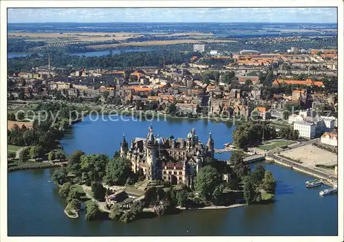 Schwerin Mecklenburg Schloss See Landeshauptstadt Fliegeraufnahme Kat. Schwerin