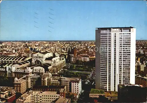 Milano Grattacielo Pirelli e Stazione Centrale Hochhaus Hauptbahnhof Kat. Italien