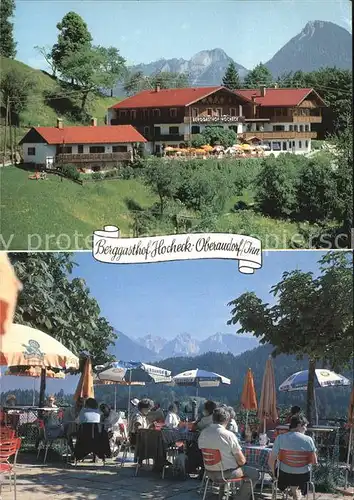 Oberaudorf Berggasthof Pension Hocheck Terrasse Alpenblick Kat. Oberaudorf