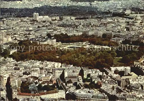 Paris Vue sur le Luxembourg Jardin vue aerienne Schlosspark Kat. Paris