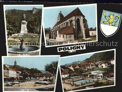 Poligny Jura Croix du Dan Eglise St Hippolyte Piscine Place Nationale Kat. Poligny