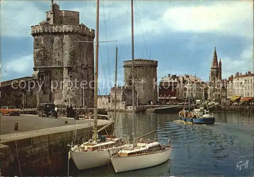 La Rochelle Charente Maritime Port Tours Saint Nicolas Tours de la Chaine Tours des Quatre Sergents Bateaux Kat. La Rochelle