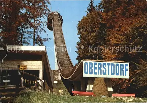 Oberstdorf Heini Klopfer Skiflugschanze Skispringen Huber Karte Nr 6123 Kat. Oberstdorf