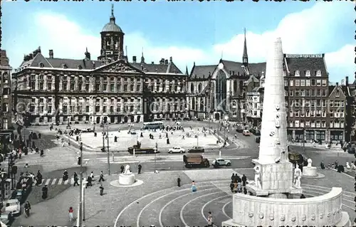 Amsterdam Niederlande Dam met Koniklijk Paleis en Nationaal Monument Kat. Amsterdam