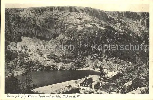 Riesengebirge Kleiner Teich mit Baude Kat. Tschechische Republik