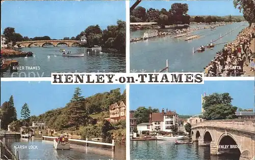 Henley on Thames River Thames Regatta Narsh Lock Henley Bridge Kat. Grossbritannien