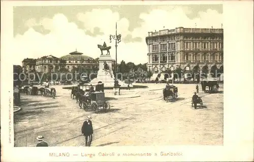 Milano Largo Cairoli e monumento a Garibaldi Kat. Italien