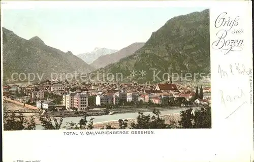 Bozen Suedtirol Blick vom Calvarienberge Kat. Bozen Suedtirol