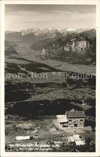 Patscherkofel Haus mit Inntal und Zugspitze Kat. Tuxer Alpen Innsbruck