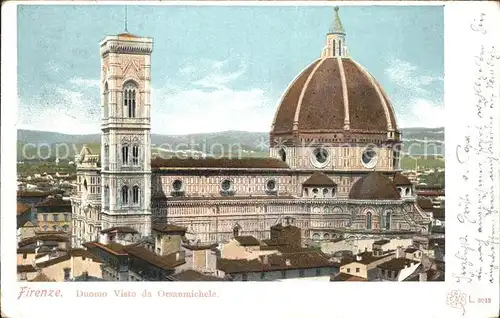 Firenze Toscana Duomo Visto da Orsanmichele Kat. Firenze