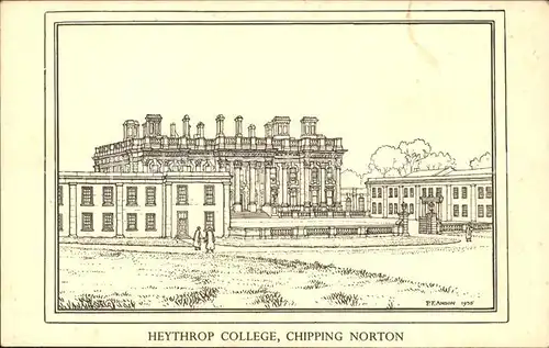 Heythrop Heythrop College Chipping Norton Zeichnung Kat. Chipping Norton