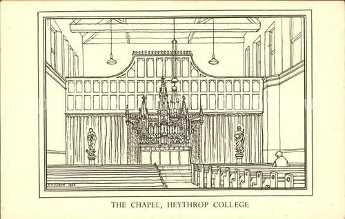 Heythrop The Chapel Heythrop College Zeichnung Kat. Chipping Norton