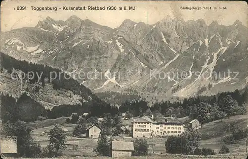 Rietbad Kuranstalt Saentisgebirge Appenzeller Alpen Kat. Nesslau