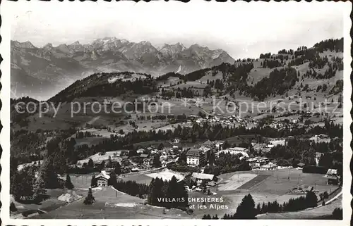 Villars Chesieres Panorama et les Alpes / Villars /Rg. Les Mosses