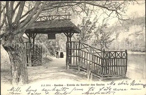 Geneve GE Entree du Sentier des Saules Kat. Geneve