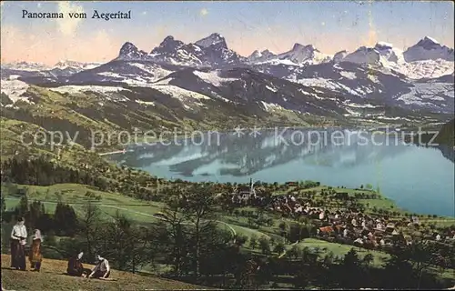 Aegeri Panorama Aegerital See Alpen Kat. Zug