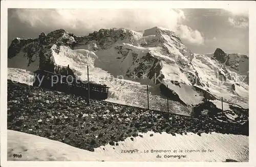 Zermatt VS Breithorn et Chemin de fer du Gornergrat Bergbahn Walliser Alpen Kat. Zermatt