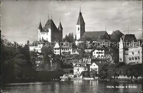 Thun BE Schloss und Kirche Kat. Thun