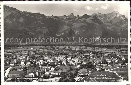Aigle VD et les Alpes Valaisannes Kat. Aigle