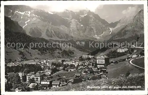 Engelberg OW Gesamtansicht gegen Juchlipass Gebirgspass Kat. Engelberg