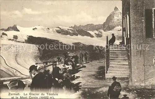 Zermatt VS Glacier du Teodule Mont Cervin Chalet Berghaus Gletscher Matterhorn Kat. Zermatt