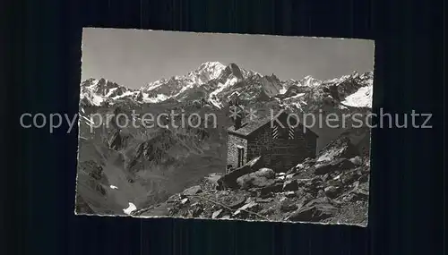 Cabane de Valsorey Schutzhaus Mont Blanc Walliser Alpen Kat. Bourg Saint Pierre