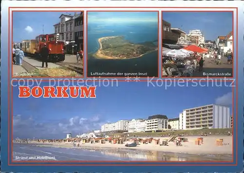 Borkum Nordseebad Inselbahn Bismarckstrasse Strand Hotels Nordseebad Fliegeraufnahme / Borkum /Leer LKR