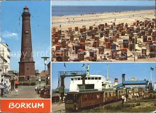 Borkum Nordseebad Leuchtturm Strand Hafen Faehre Inselbahn Nordseebad / Borkum /Leer LKR