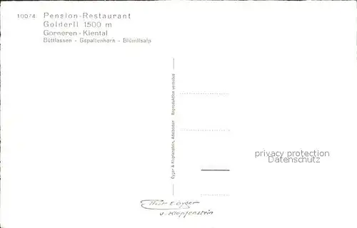 Bluemlisalp BE Pension Restaurant Golderli Gorneren Kiental Buettlassen Gspaltenhorn  Kat. Kandersteg